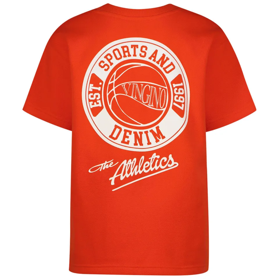 Vingino t-shirt met backprint rood, foto 3