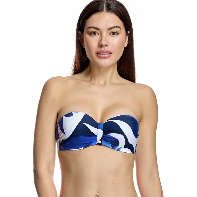 Ory W261746 bandeau bikinitop blauw