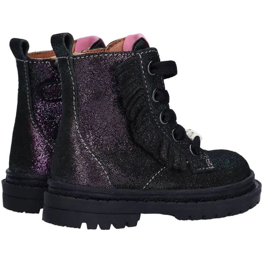 BunniesJR leren enkelboots - zwart/rosé, foto 5