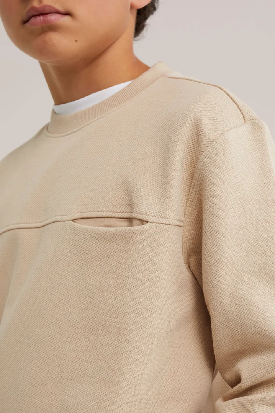 WE Fashion longsleeve beige, foto 6