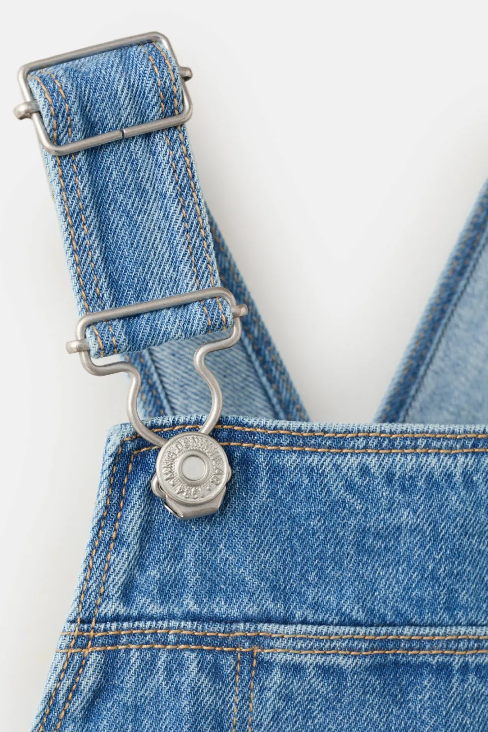 Mango tuinbroek middenblauw medium blue denim, foto 5
