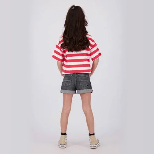 Vingino T-shirt rood/wit gestreept, foto 3