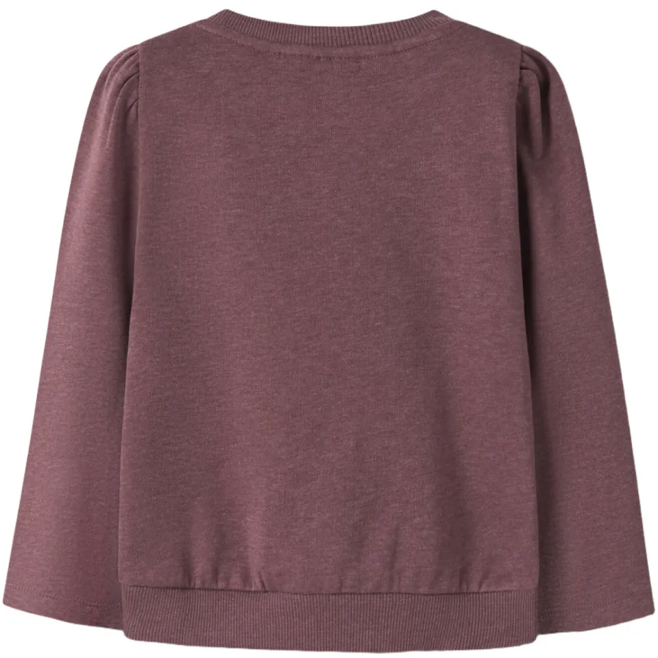 NAME IT MINI rechtvallende sweater met borduursels - roodbruin, foto 2