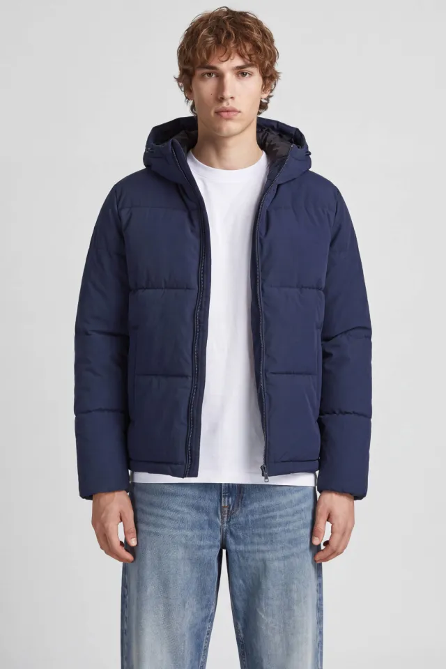 Jack & Jones Galaxy puffer winterjas donkerblauw Sky Captain