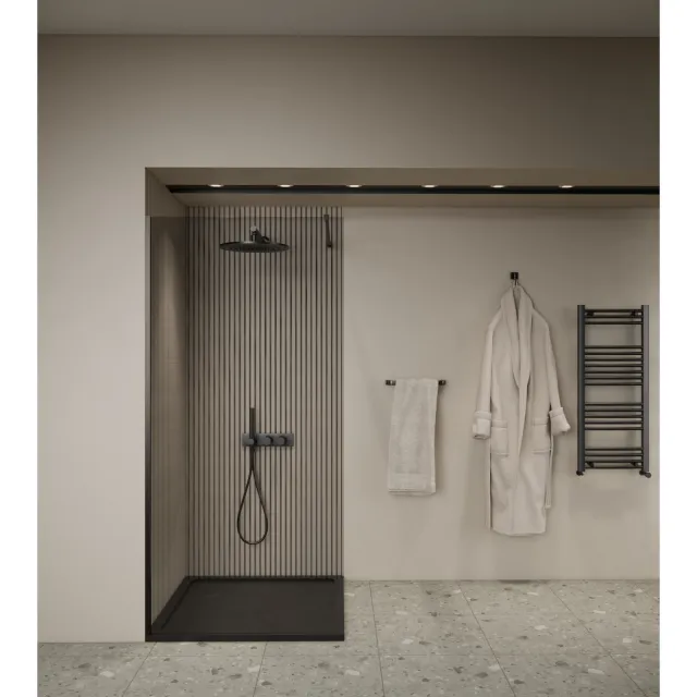 Boss & Wessing Inloopdouche BWS Elonpa Helder Glas 120x200 cm Zwart Boss & Wessing
