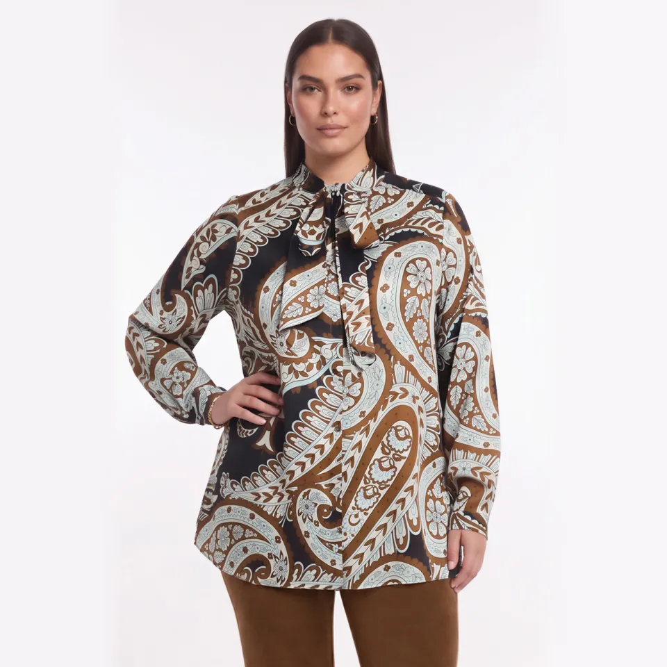 Yoek Paisley blouse blauw, foto 3