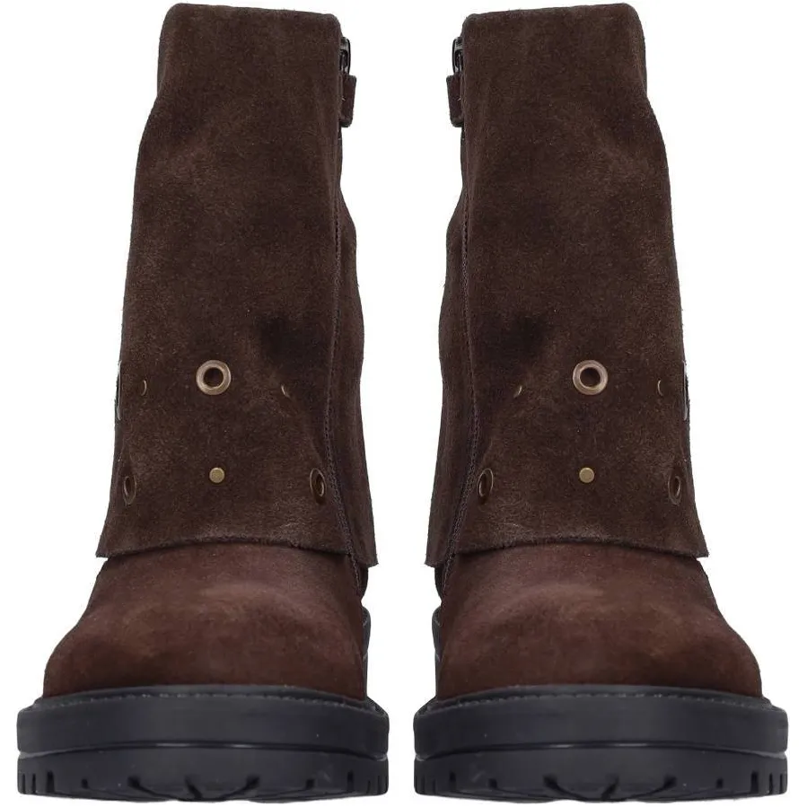 Braqeez suède enkelboots - donkerbruin, foto 2