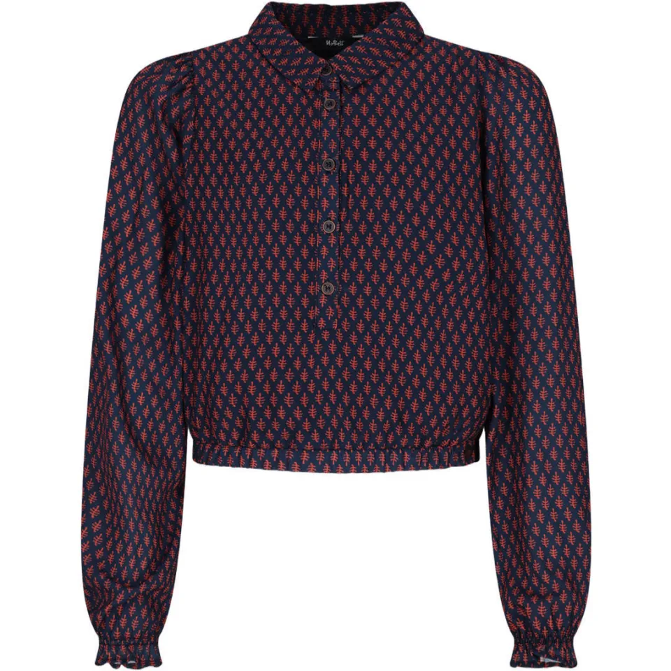 NoBell’ Tilly blousetop met print donkerblauw donkerblauw/donkerrood, foto 2