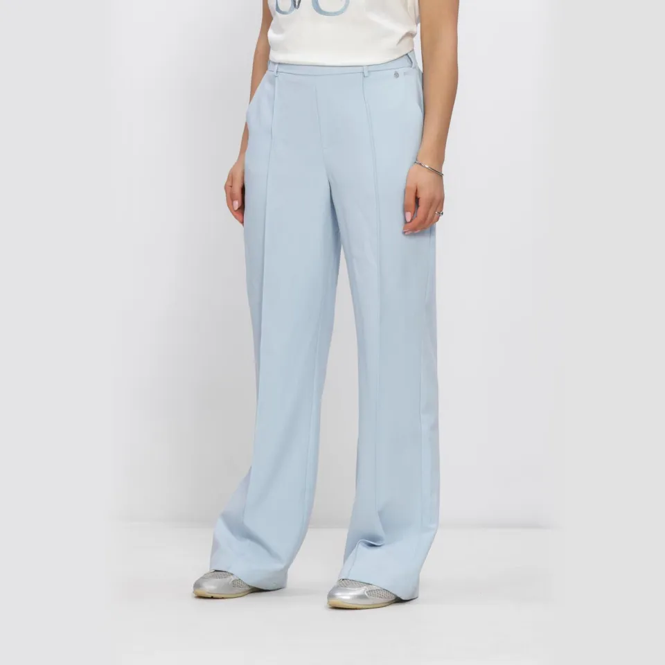 NUKUS wide leg high waist broek lichtblauw, foto 4