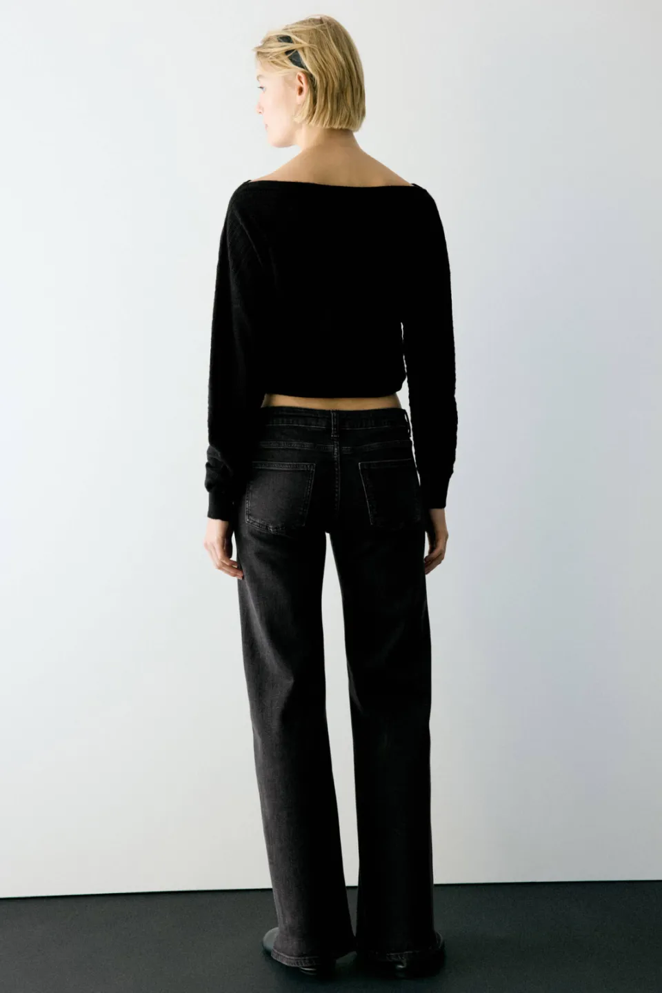 Mango TEEN wide leg jeans met studs - donkergrijs, foto 5