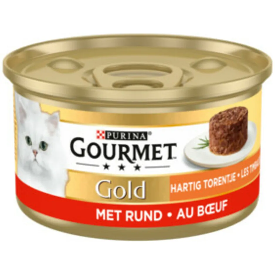 Gourmet Gold Hartig Torentje rund natvoer kat 85 g