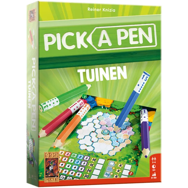 999 Games Pick a Pen Tuinen dobbelspel