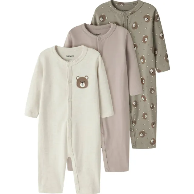 NAME IT BABY pyjama set van 3 kaki, foto 2