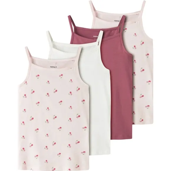 NAME IT NKFSTRAP hemdjes 4-pack roze wit, foto 2