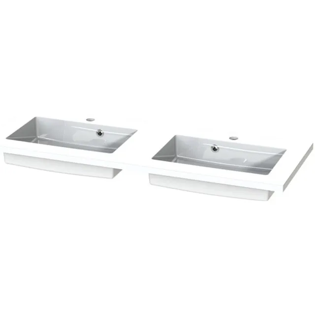 Tiger Wastafel Tiger S-line Quadro 120 cm Glanzend Wit