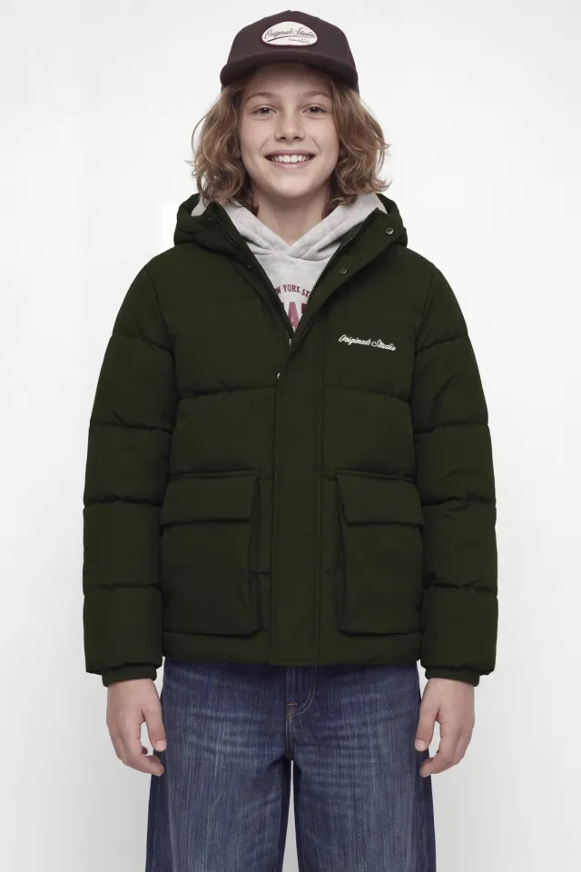Jack & Jones pufferjas donkergroen