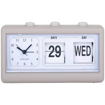 Karlsson Data Flip wekker beige, foto 2