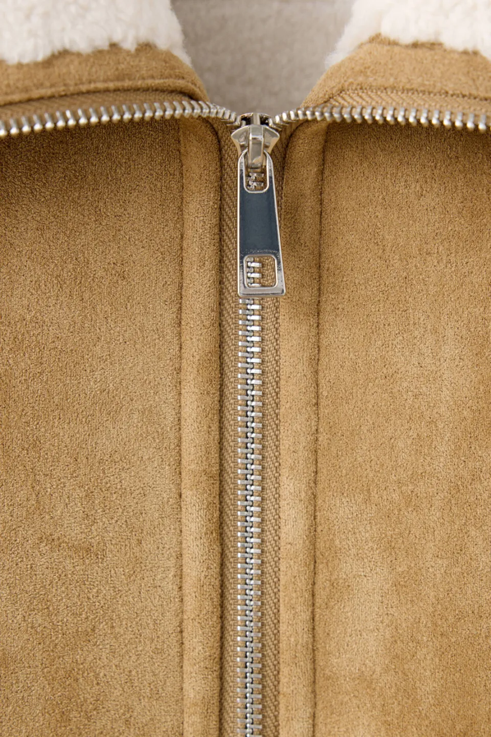 Mango suède winterjas bruin, foto 4