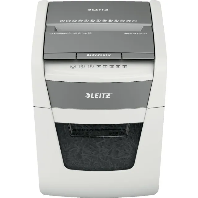 Leitz IQ Auto+ Small Office 50X Papierversnipperaar wit, foto 2