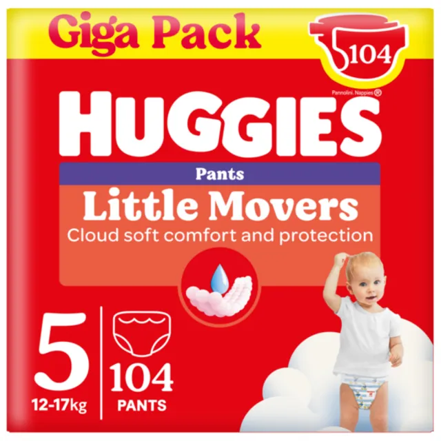 Huggies Little Movers luierbroekjes maat 5 104 stuks