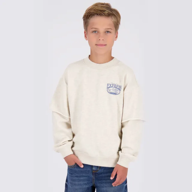 Vingino sweater met print - ecru Ecru melange