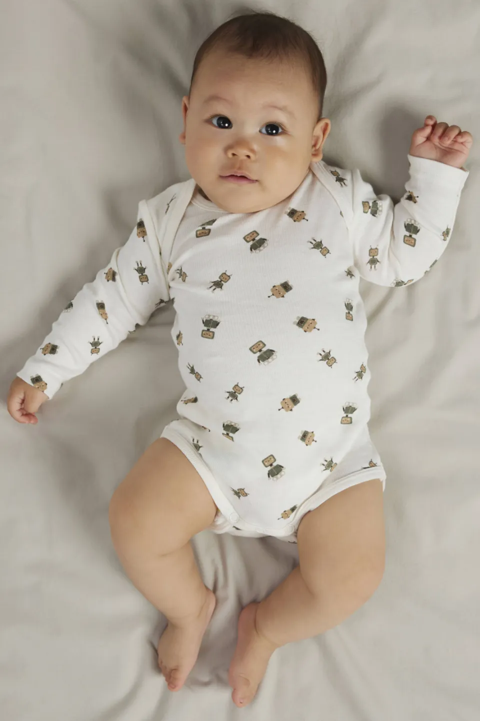 NAME IT BABY romper - beige/groen/bruin (set van 3), foto 5
