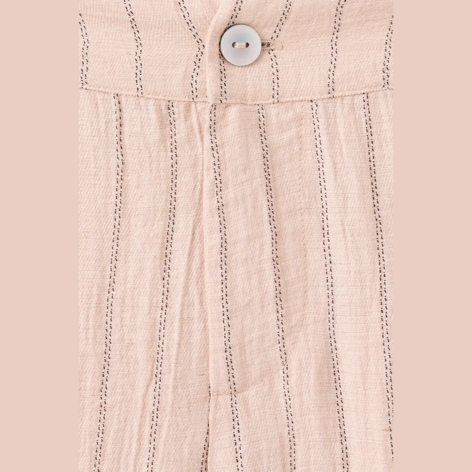 Mango gestreepte pantalon zalm, foto 5