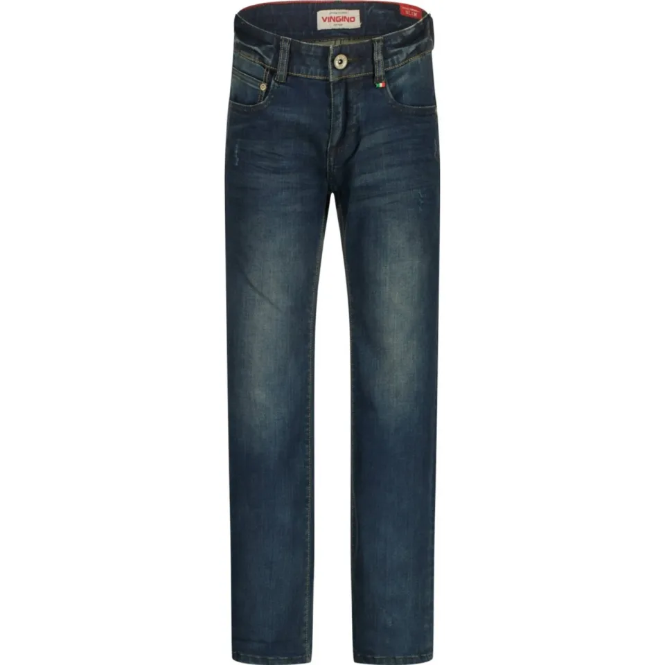 Vingino slim fit jeans donkerblauw mid blue wash, foto 2
