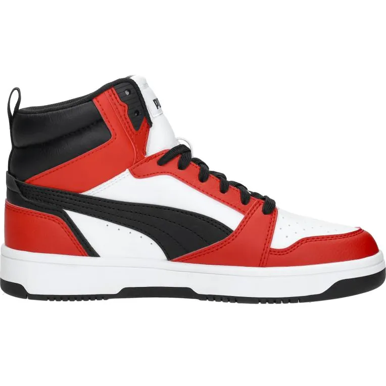 Puma Rebound V6 Mid Jr hoge sneakers rood
