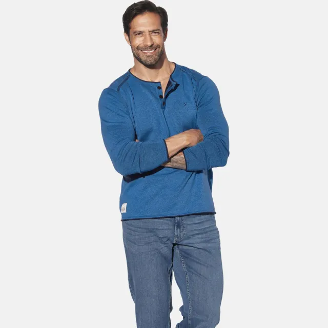 Jan Vanderstorm +FIT Collectie gebreide trui AKSELBERG Plus Blauw