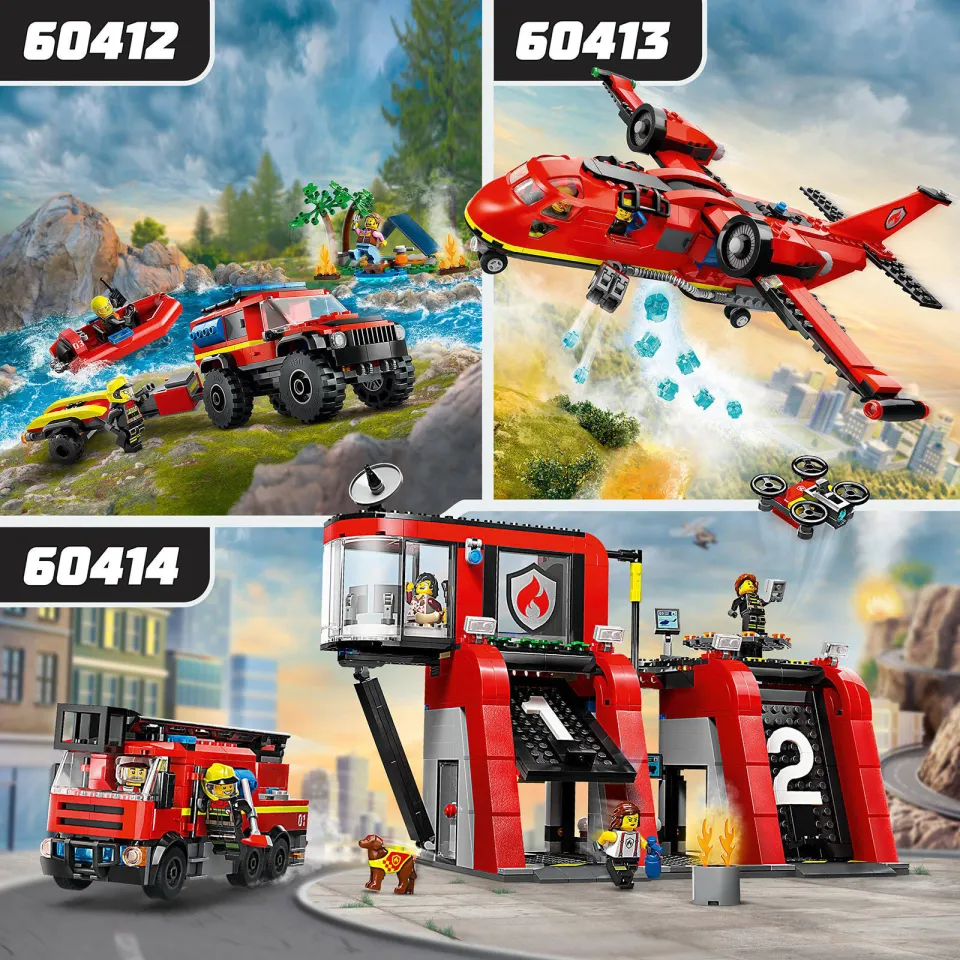 Lego City Brandweerkazerne en brandweerauto Brandweer Speelgoed voor Kinderen 60414, foto 7