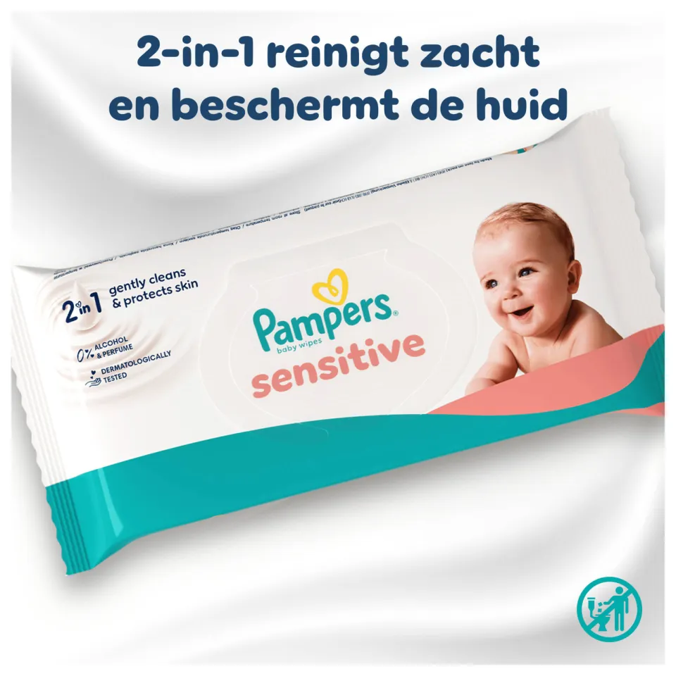 Pampers Sensitive billendoekjes - 20 x 80 doekjes