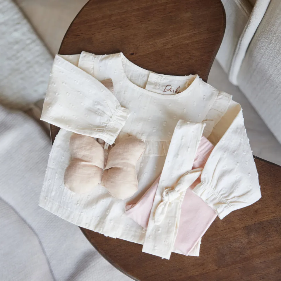 Dirkje blouse + haarband beige, foto 3