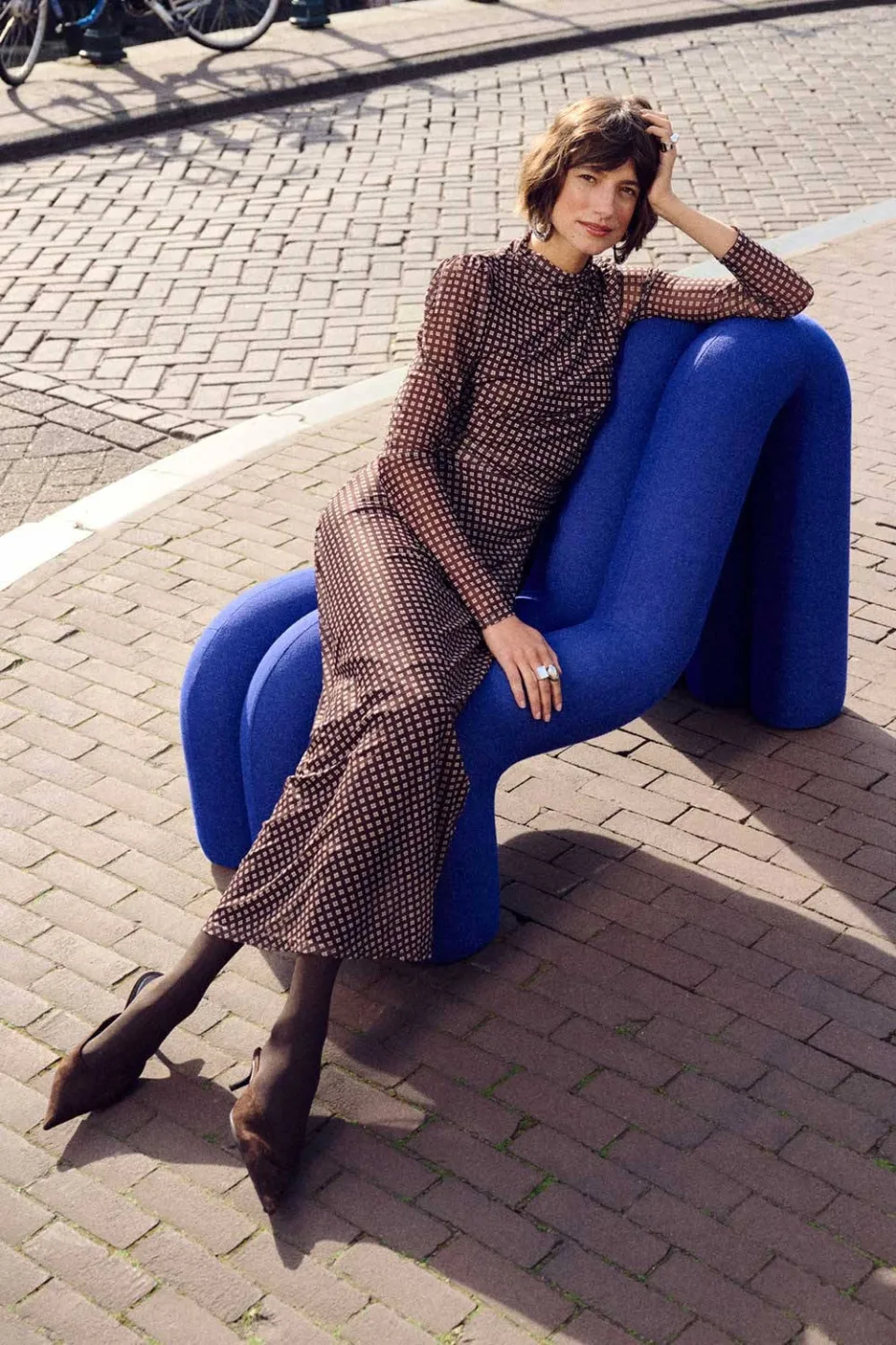 POM Amsterdam Amber jurk bruin, foto 4