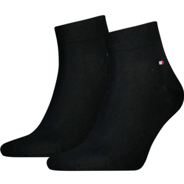 Tommy Hilfiger sokken Quarter met logo - zwart (set van 2)