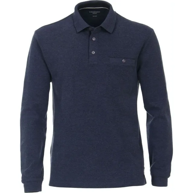Casa Moda Sweater Casamoda Polo LS Donkerblauw