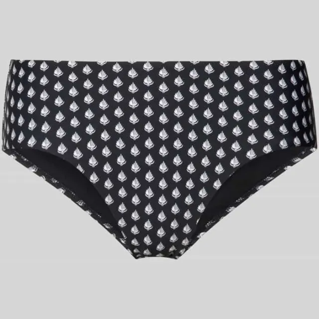 Marc O'Polo Bikinibroekje met labelapplicatie model 'PALM BOARDER GEO' Zwart