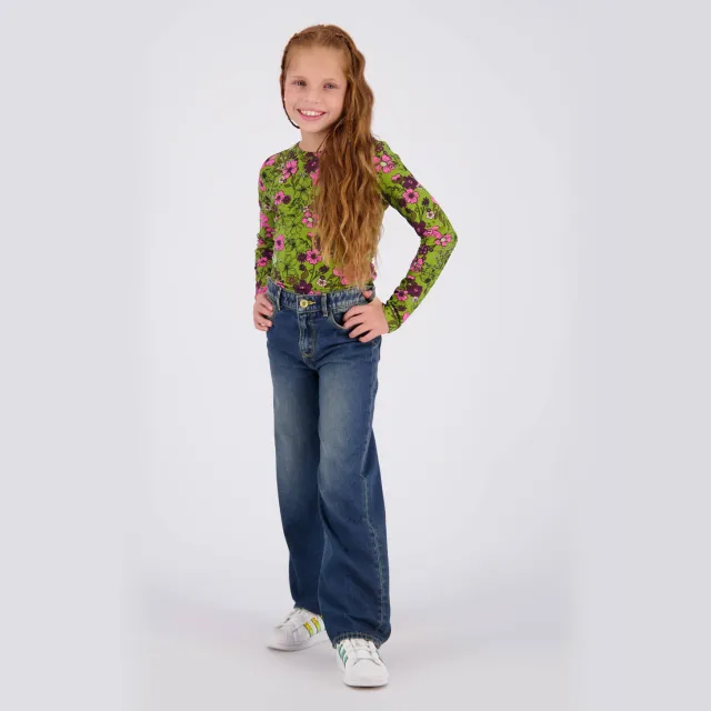 Vingino Cato wide leg jeans - donkerblauw Deep dark