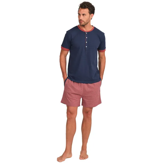 J&J Brothers JJBFH5501 pyjamaset blauw