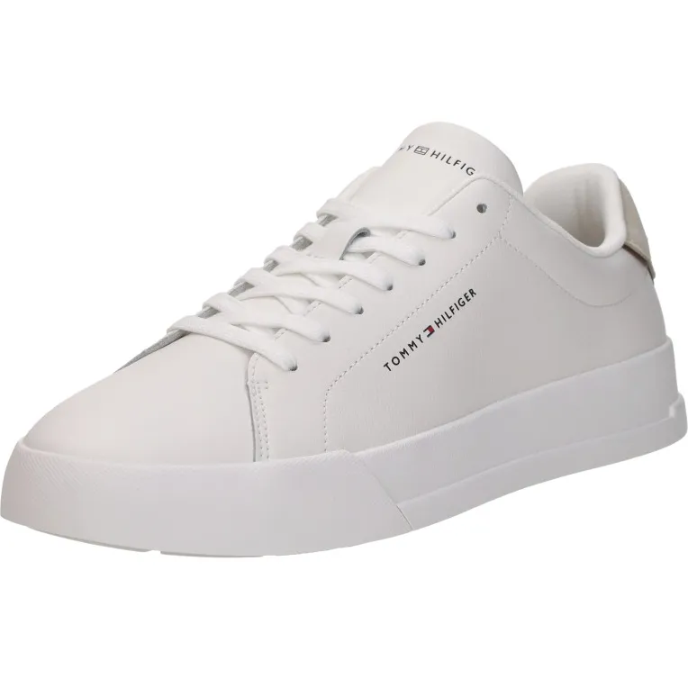 Tommy Hilfiger leren sneakers wit/ecru, foto 4