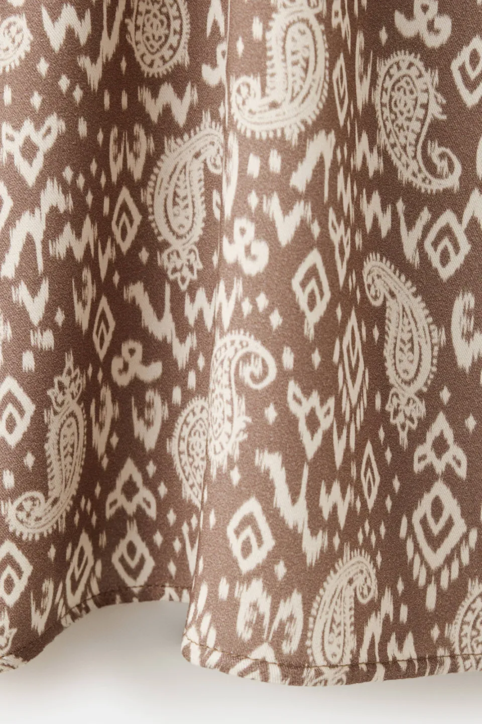Mango korte bohemian jurk met paisley bruin, foto 5