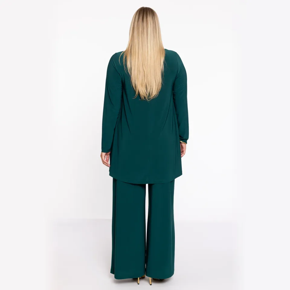 Yoek extra wijde broek donkergroen, foto 2
