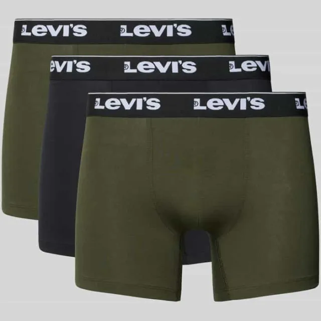 Levi's Boxershort met band met label in een set van 3 stuks olijfgroen, foto 2