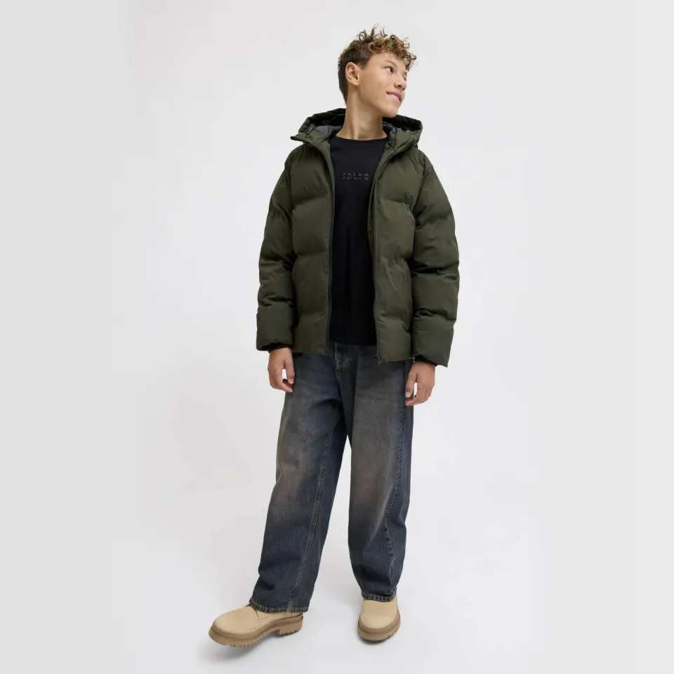 Jack & Jones gewatteerde jas donkergroen