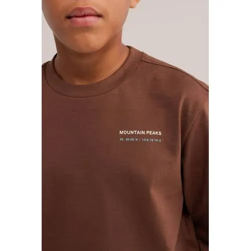 WE Fashion longsleeve met backprint bruin, foto 7