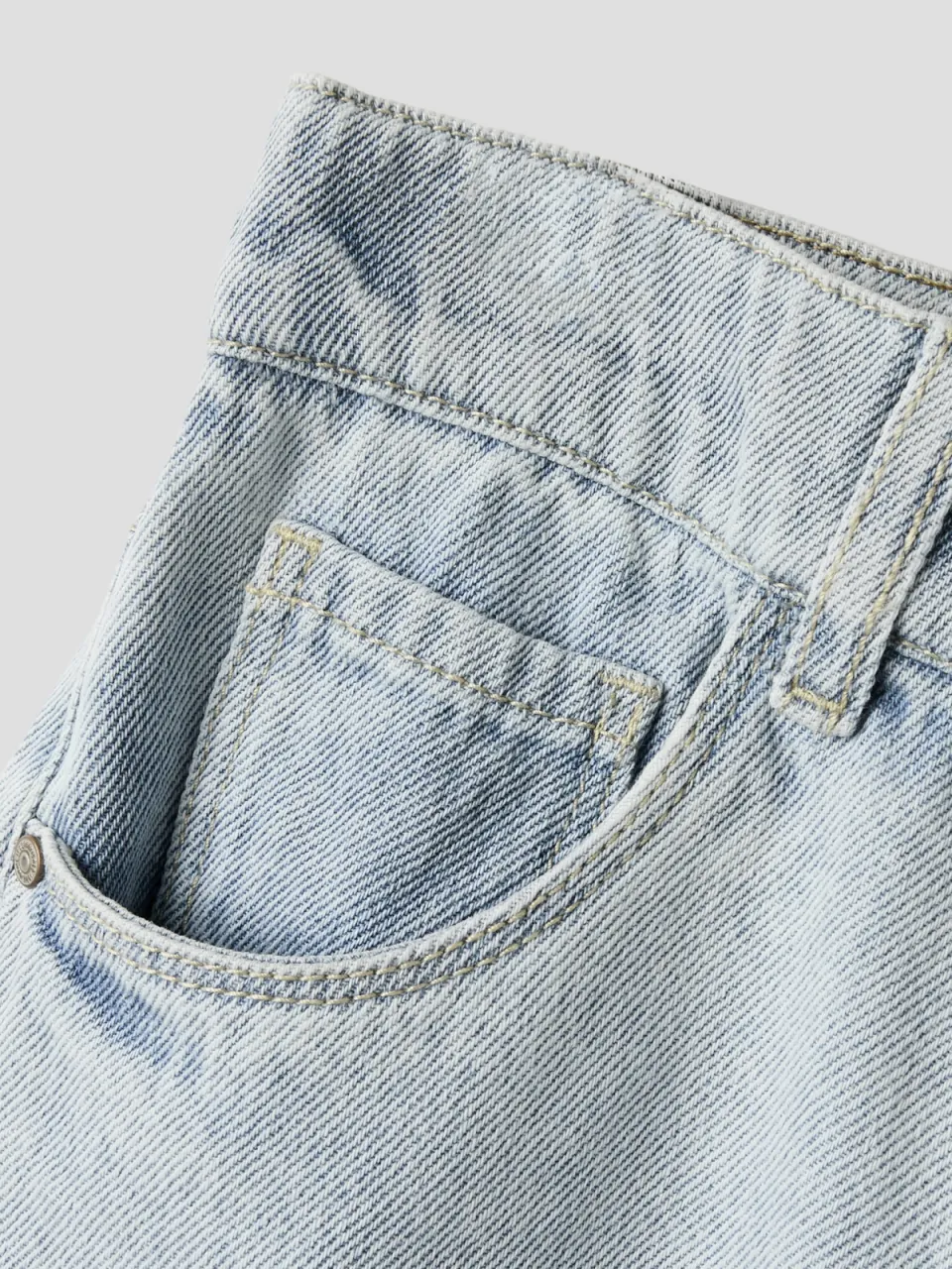 NAME IT KIDS wide leg jeans light blue denim, foto 5