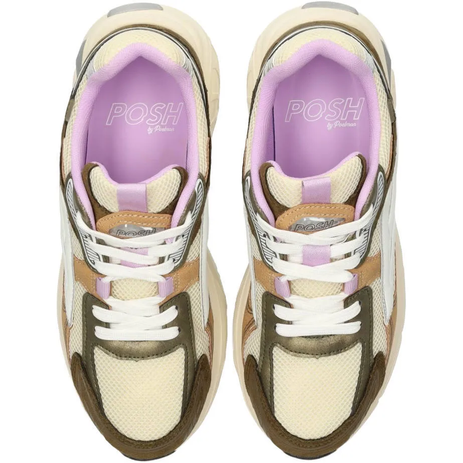 POSH by Poelman Ginny sneakers - groen/ecru/lila, foto 6