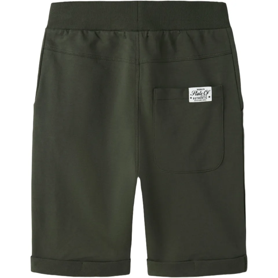NAME IT NKMVERMO sweatshort donkergroen deep depths, foto 3