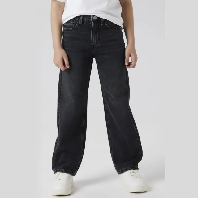 NAME IT KIDS NKFROSE regular waist straight leg jeans - zwart Black denim