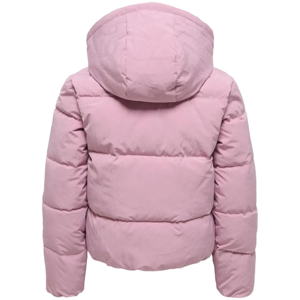 Only Dolly Short Puffer winterjas roze, foto 4